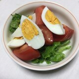 トマトとゆで卵のシンプルサラダ